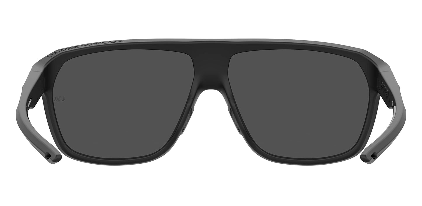 Under Armour Non-Polarized Rectangular Unisex's Sunglasses-(UA DOMINATE 003 62KA| Black color