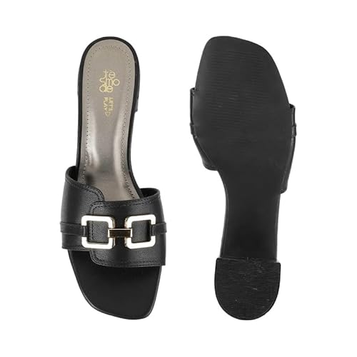 tresmode Buk Black Women's Dress Block Heel Sandals in Size 3 UK / 36 EU