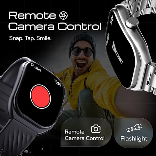 GOBOULT Trail Pro Smartwatch 2.01'' 3D Curved Screen+AMOLED, BT Calling 5.3, 600 Nits Brightness, IP68, 250+ Watchfaces, 120+ Sports Modes, AI Voice Assistant, SpO2 Tracking (Black)