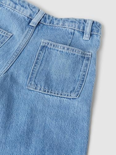 Max Girls Washed Wide Leg Jeans(Blue_2-3 Y)