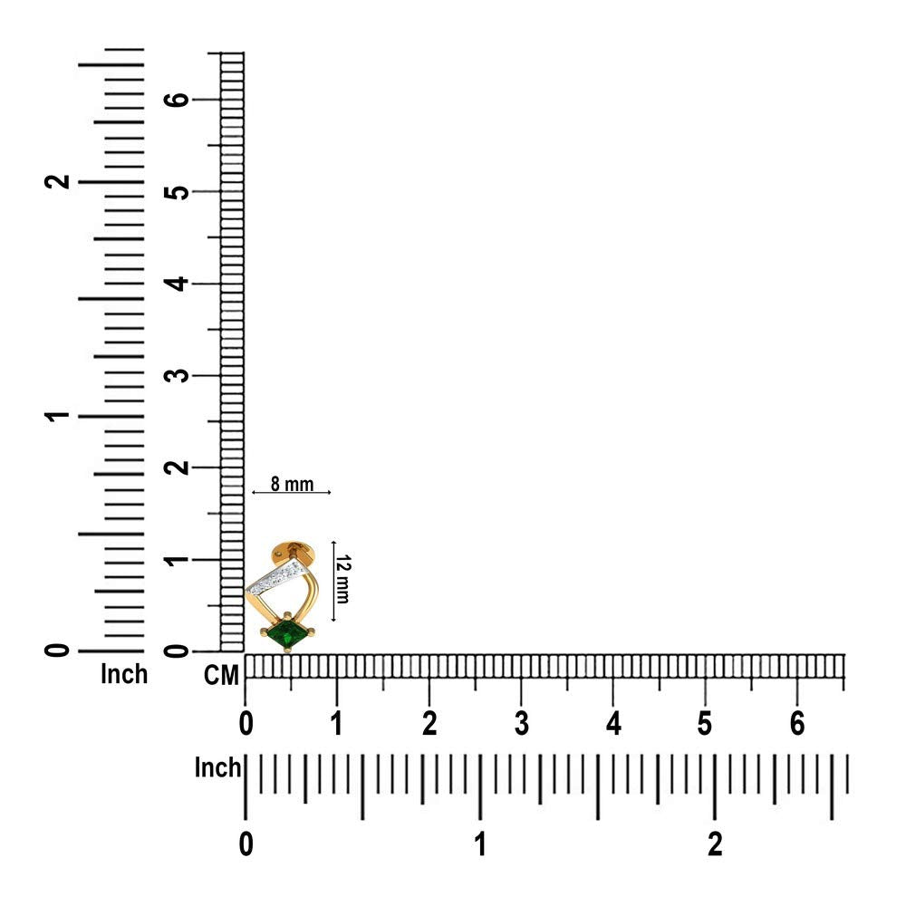 DISHIS 18K Yellow Gold Diamond Earring for Women