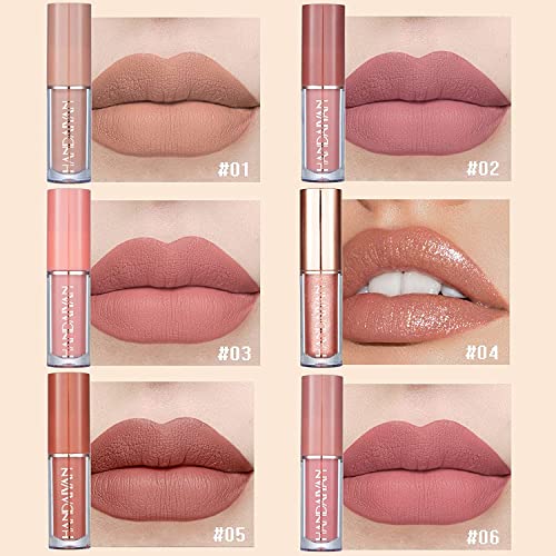 COSLUXE 12Pcs Velvet Matte Liquid Lipstick Set, Waterproof Long Lasting Non-Stick Cup Not Fade Nude Lip Gloss Set, UP TO 24 HOURS, Professional Lip Makeup Gift Kit for Women Girl 2.5x12