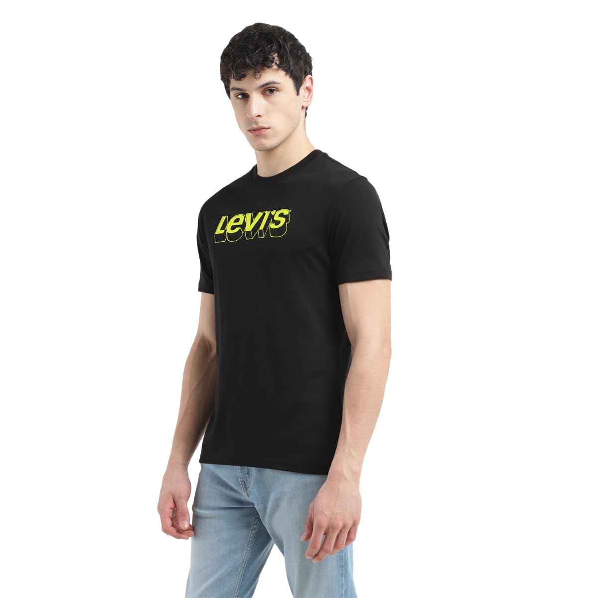 Levi's Men's Crew Neck Regular Fit Brand Logo T-Shirts Black Beauty