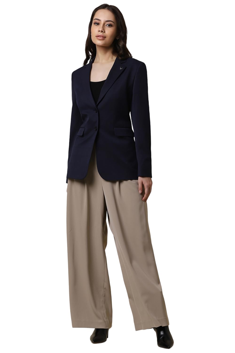 Allen Solly Women's Blazer (AHBZWRGF637019_Navy