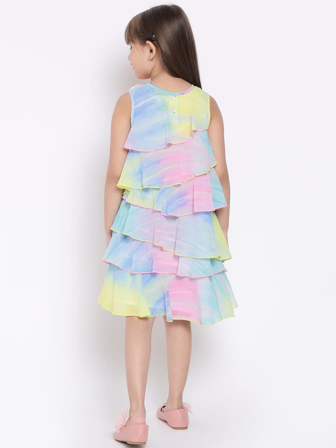 Nautinati Girls Printed Fit & Flare Dress | Age 4-8 Years