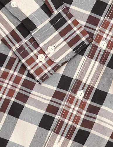 U.S.Polo ASSN. Men's Checkered Tailored Fit Shirt (USSHT3067_Beige