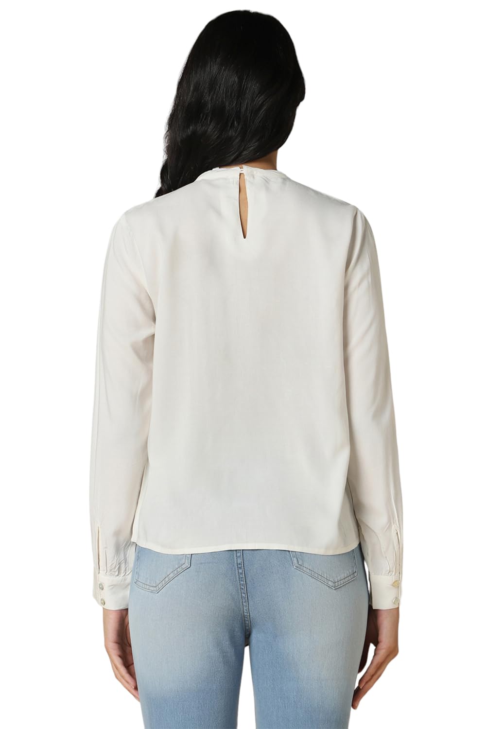 Allen Solly Women's Regular Fit Blouse (AHTSCRGFO88831_White