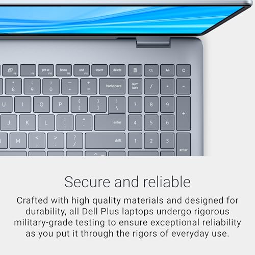 New Dell 16 Plus Laptop, AI Enabled Intel Core Ultra 5 226V, 16GB LPDDR5X, 512GB SSD, Intel Arc Graphics, 16" FHD+ AG NT 300nits WVA/IPS Display, Backlit Keyboard + FPR, Ice Blue, Thin & Light 1.87 Kg