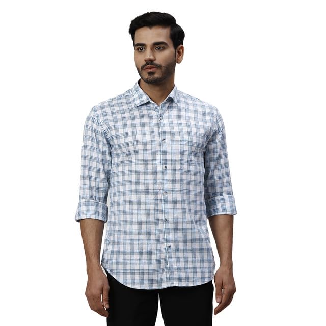 Park Avenue Slim Fit Blue Casual Shirt for Men