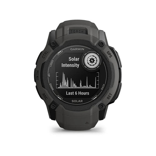 Garmin Instinct 2X Solar, Large Rugged GPS Smartwatch, Built-in Sports Apps and Health Monitoring, Solar Charging and Ultratough Design Features, Graphite