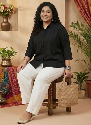 Angoori Fashion Women Solid Formal Shirt |Rayon Fabric |Plus Size Shirt for Women| (S-10XL)