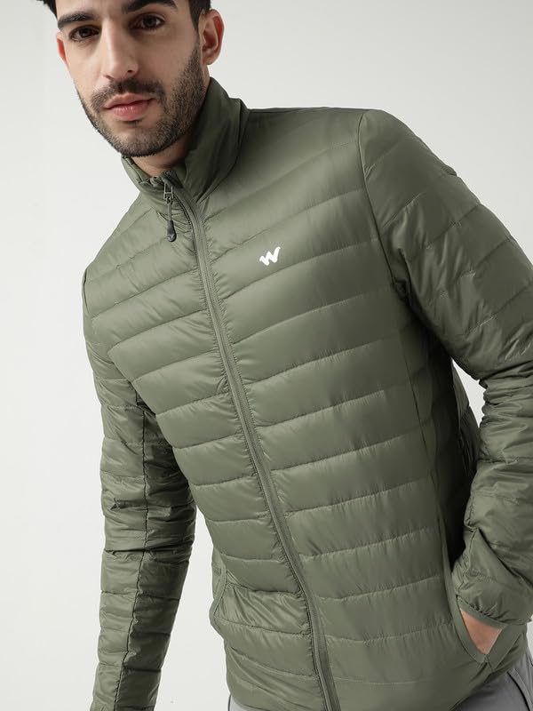 Wildcraft Men Nylon Down Jacket (Olive1, XXL)