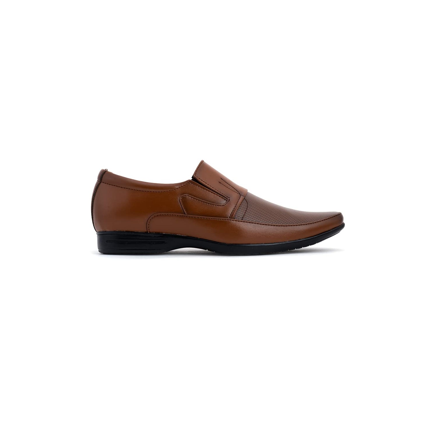 Khadim's Synthetic Leather PVC Sole Embossing Tan Office Wear Formal Shoe for Men Size 10