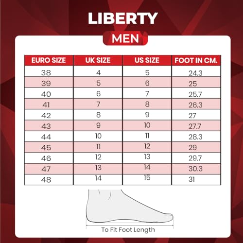Liberty Healers SAGAR-16 Formal Lacing Derby Shoes for Men with TPR Sole | PU Outsole-Suitable for Office Work | Comfortable & Lightweight | Cushioned Footbed | Durable & Trendy Design (Black-45 EU)
