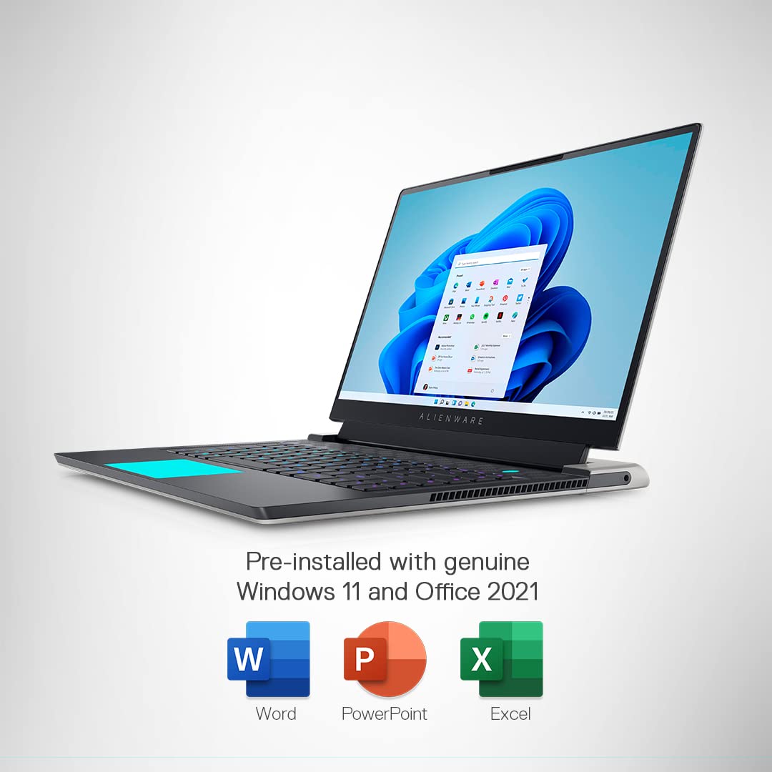 Dell Alienware x15 R1 Gaming Laptop, Intel Core i7-11800H Processor/ 16GB/ 1TB SSD/Win 11 + MSO'21/ NVIDIA RTX 3060 6GB/ 15.6" (39.62cm) FHD 300 nits 360Hz + Alien FX/Lunar Light/ 2.27kg