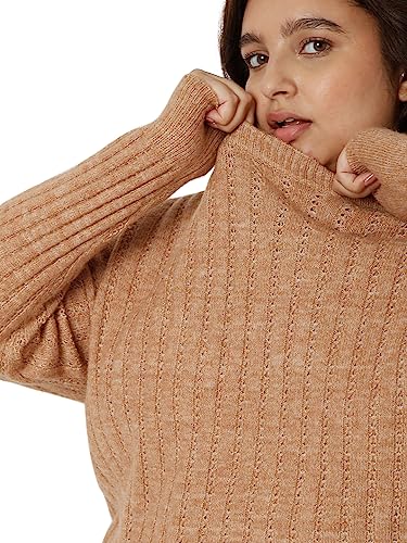 Vero Moda Curve Regular Fit Sweater(113634702_Tigers Eye_S)