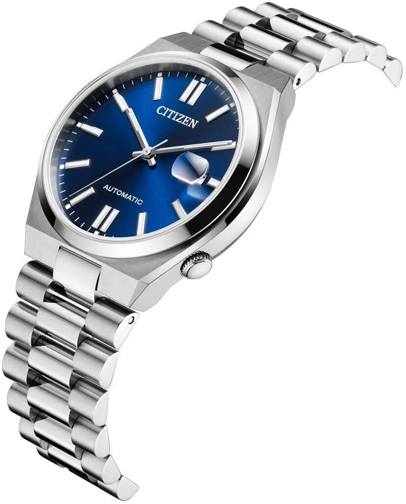 Citizen Stainless Steel Analog Blue Dial Men Watch-Nj0150-81L, Silver Band