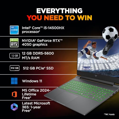HP Victus 15 Smartchoice, Intel Core i5-14500HX, 6GB RTX 4050, 12GB DDR5, 512GB SSDWith HP Care