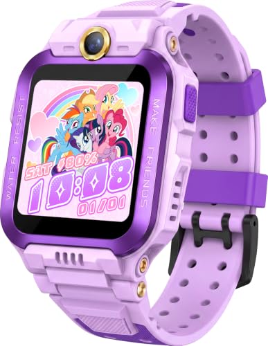 imoo Watch Phone Z7, 4G Smart Watch for Kids with Real-Time HD Video & Phone Call, Smart Watch for Girls with GPS Location and 14-Day History, Smartwatch for Boys with IPX8 Waterproof (Purple)