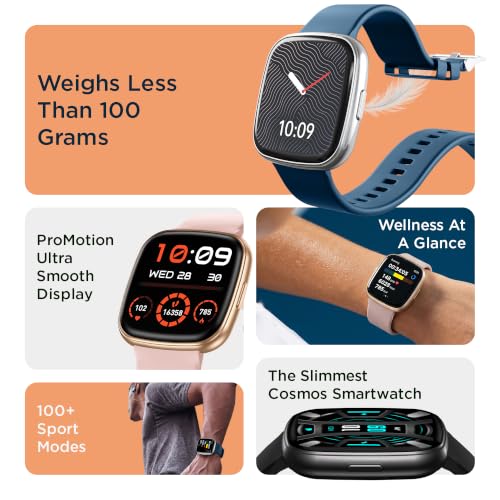 Pebble Cosmos Air 1.73" HD Display Smartwatch with Bluetooth Calling & Voice Assistant (Classic Blue)