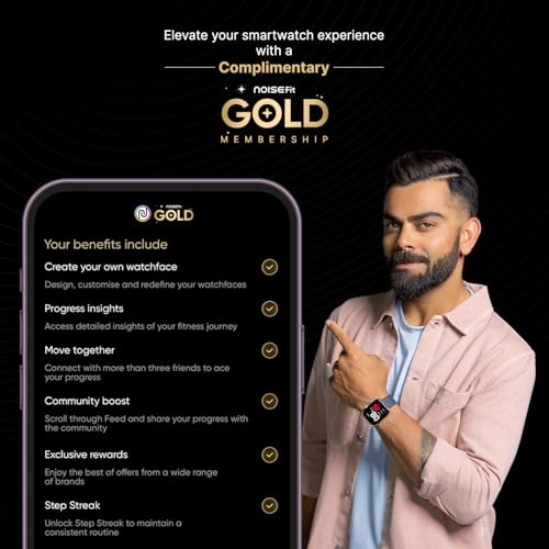 Noise Newly Launched Halo 2 Smartwatch 1.43" AMOLED, 1st Rotating Dial (Axe-Cut Bezel Design), Stainless Steel Build, Menu Transition Animations Effects, BT Calling, Health Suite (Elite Black)