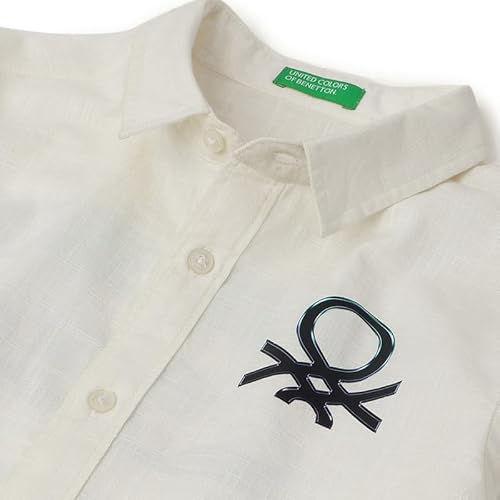 United Colors of Benetton Boxy Fit Spread Collar Printed Resort Shirt