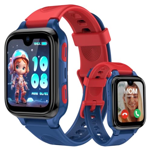 LAGENIO K9 Kid AI Smartwatch with GPS and Phone, 1.78'' AMOLED 4G for Kids with Video Call, Alarm Clock, School Mode, IP68 Waterproof Kids Smartwatch for Teens Ages 6 and Up