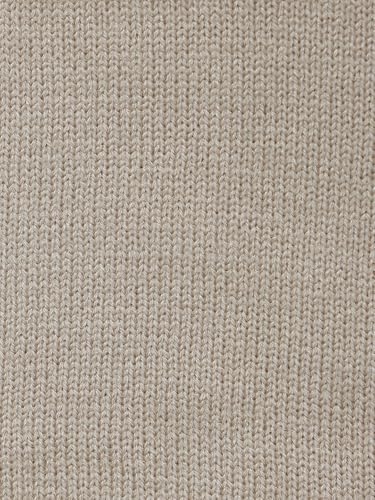 FableStreet Women Pullover Sweater | Loose Fit Round Neck Solid Design | Soft Acrylic Fabric & Ribbed Hemline for Autumn-Winter Casual & Everyday Wear Beige