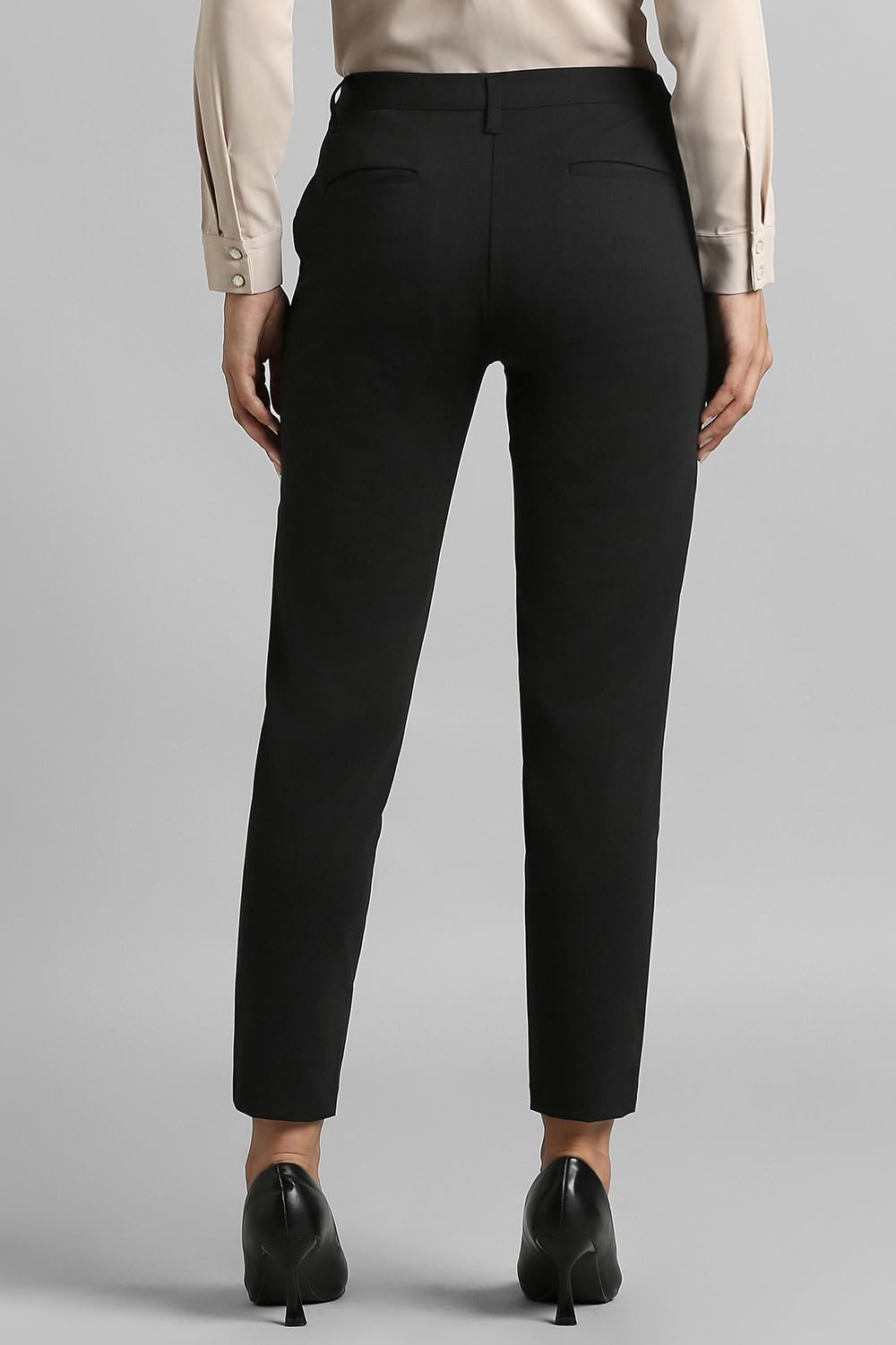 Van Heusen Women's Regular Pants (VWKBCRGFN22457_Black