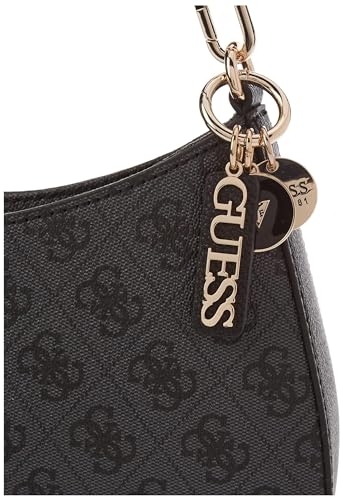 GUESS Noelle Top Zip Shoulder Bag, Coal Logo, One Size