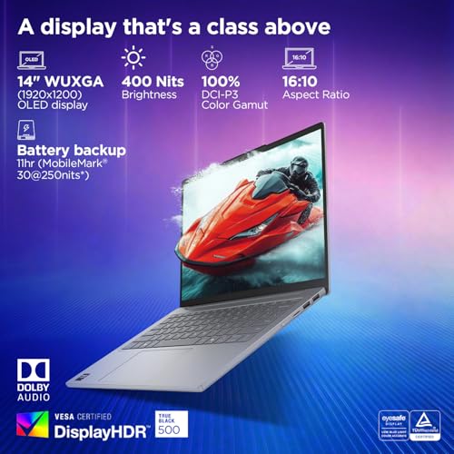 Lenovo IdeaPad Slim 5 AMD Ryzen AI 7 350, Copilot+ AI PC(24GB RAM/1TB SSD/14(35.5cm) WUXGA OLED/AI Now/50TOPS/Win 11/Office Home 2024/Backlit Keyboard/1Yr ADP Free/Grey/1.4Kg), 83HX001NIN AI Laptop