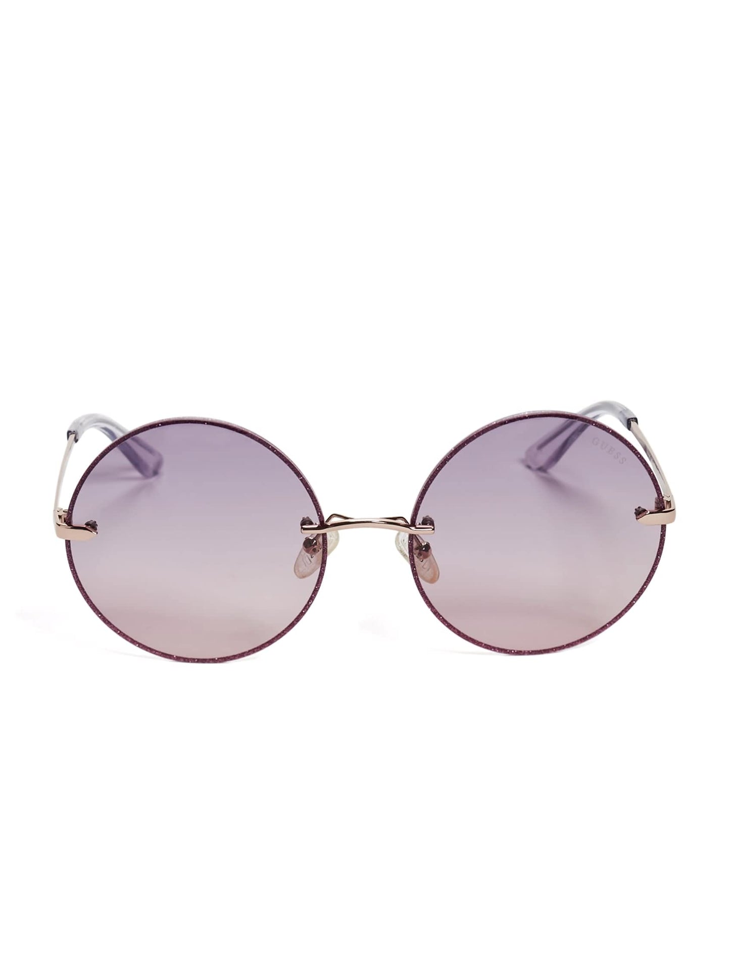 Guess Mirrored Round Women Sunglasses - (GU7643 28Z 61 S |61| Purple Color Lens)