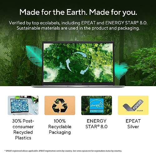 ASUS Vivobook 14 (2025),13th Gen, Intel Core i3-1315U, 8GB RAM, 512GB SSD, FHD, 14", (35.5 cm) Windows 11 Home, M365 Basic(1 Year)* Office 2024,Cool Silver,1.4 Kg, X1404VA-EB321WS, Thin & Light Laptop