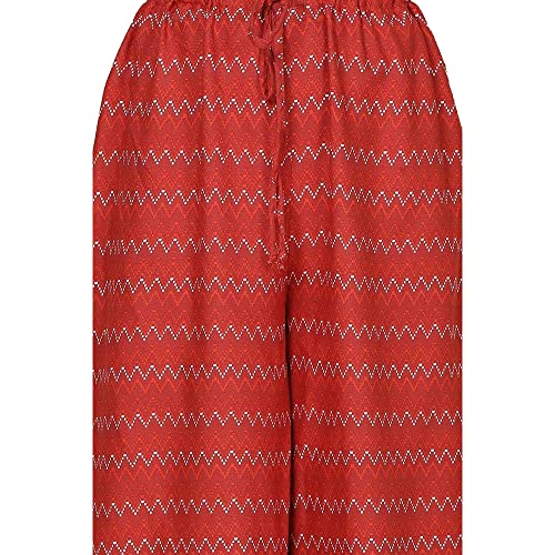 BIBA Women Printed Flared Cotton Blend Salwar Kurta Dupatta(Skd7492_Red_42)