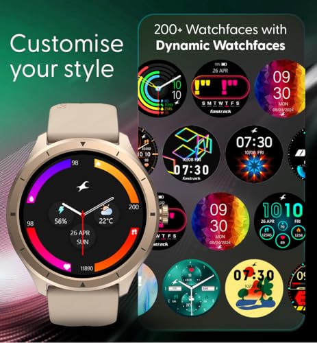 Fastrack FR2 Smart Watch, 1.38" UltraVU HD Display, Blazing Fast UI, Working Crown, AI Voice Assistant, IP68 Water & Dust Resistant, Health Suite, BT Calling, Smartwatch for Men & Women (Blue)