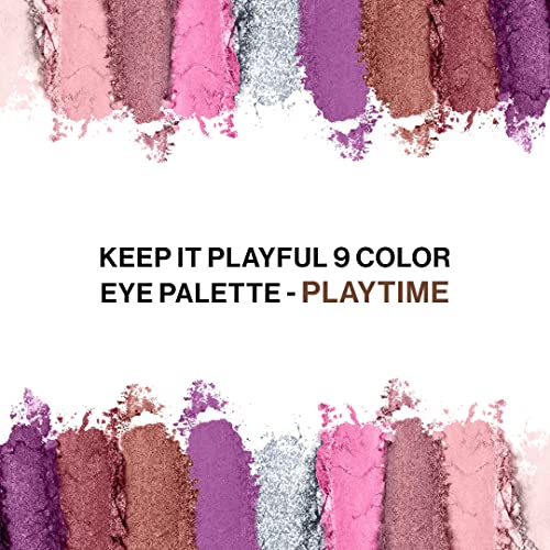 L.A.Girl-Keep It Playful- 9 Color Eye Palette-Playtime | Soft Mattes | Smooth Shimmers & Intense Foils | Easy to Blend | Travel Friendly | 14 gm