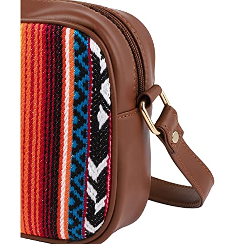 ACCESSHER stylish trendy Brown & Multi Solid Sling Bag for girls and women pack of 1