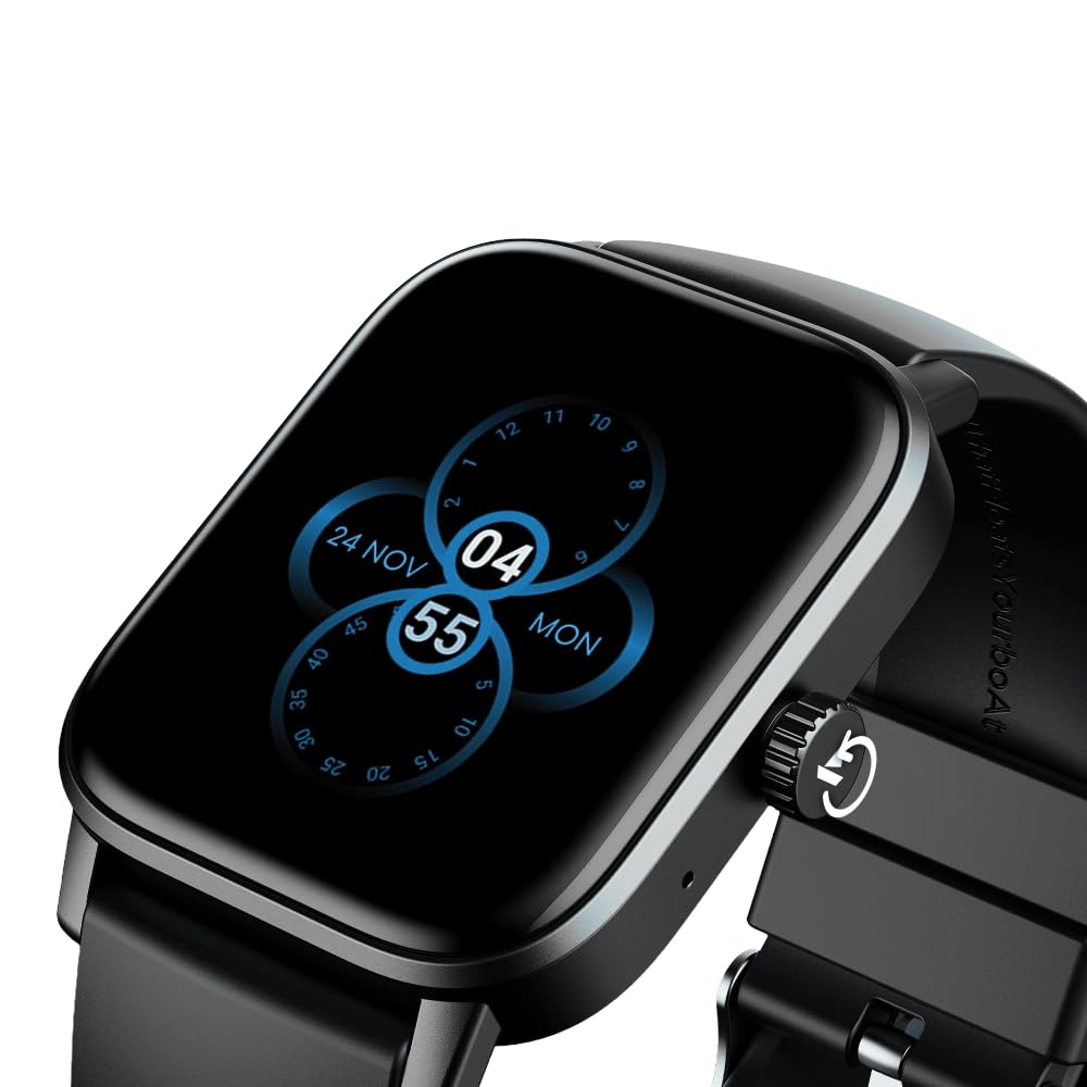 boAt Wave Astra Neo Smartwatch Bluetooth Calling, 1.83” HD Display, Health & Wellness Suite, IP68 Resistance, Functional Crown (Active Black)
