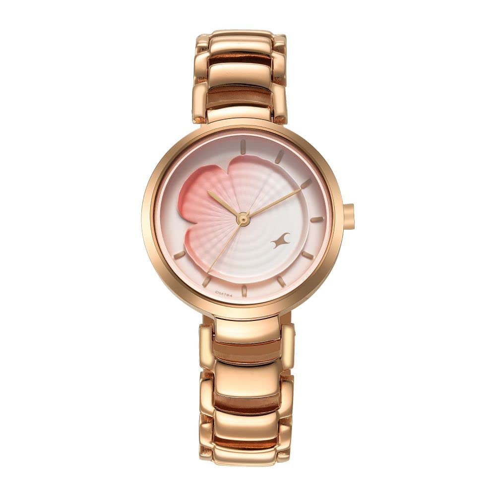 Fastrack Uptown Retreat Quartz Analog Pink Dial Metal Strap Watch for Girls-NS6277WM01/NT6277WM01