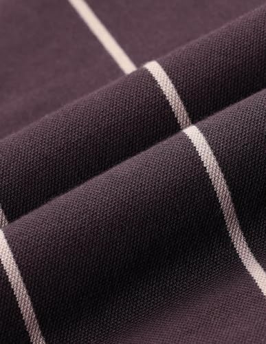 U.S. POLO ASSN. Men's Vertical Striped Classic Polo Shirt Brown