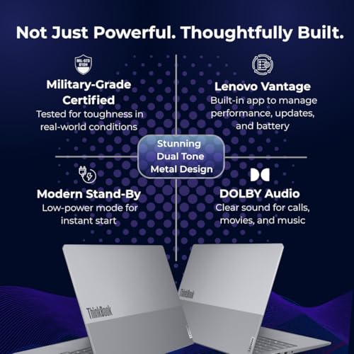 Lenovo ThinkBook 16, Intel Core Ultra 5 225U, 16GB RAM, 1TB SSD, WUXGA IPS 16”(40.64cm), Windows 11 Home, Arctic Grey, 1.7Kg, 21SKA0FTIG, Fingerprint, Backlit, 300 Nits, 1Y Warranty, AI Powered Laptop