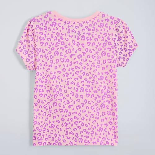 Hopscotch Girls Short Sleeves Multi 5-Pack Text Cotton T-Shirts for Ages (3-4 Years)