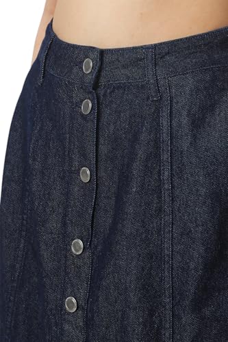 Women Navy Solid Casual Skirt