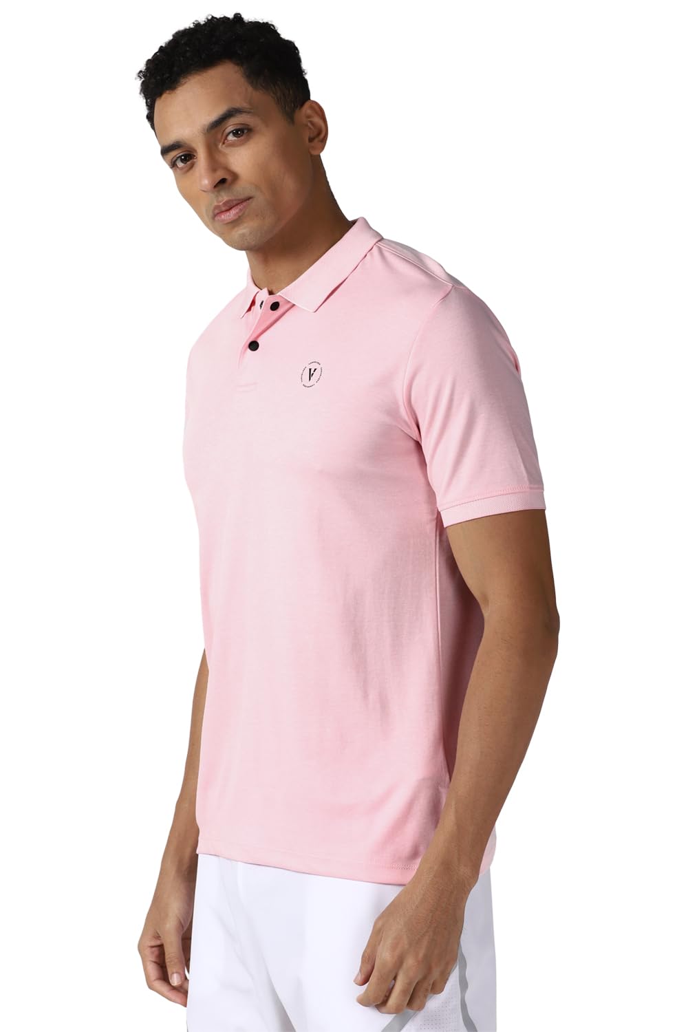 Van Heusen Men's Regular Fit T-Shirt (VFKPARGFN22680_Pink