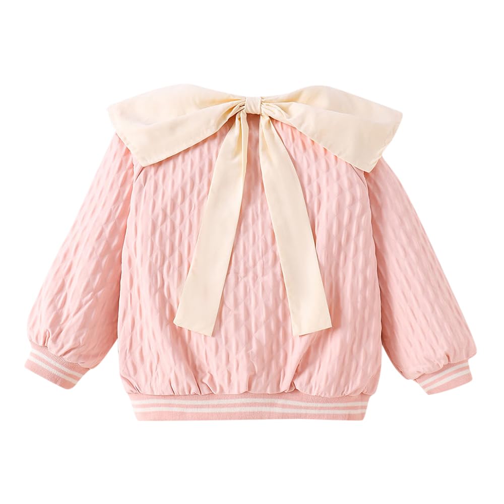 Hopscotch Girls Polyester Waist Length Jackets in Pink Color For Ages 2-3 Years