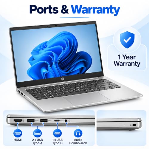 HP 245 G10 Business Laptop, AMD Ryzen 5 7530U Processor, 16GB DDR4 RAM, 512GB SSD, 14-Inch Display, Integrated AMD Radeon Graphics, Windows 11 Home, 1 Year Warranty – A85SCPT#ACJ