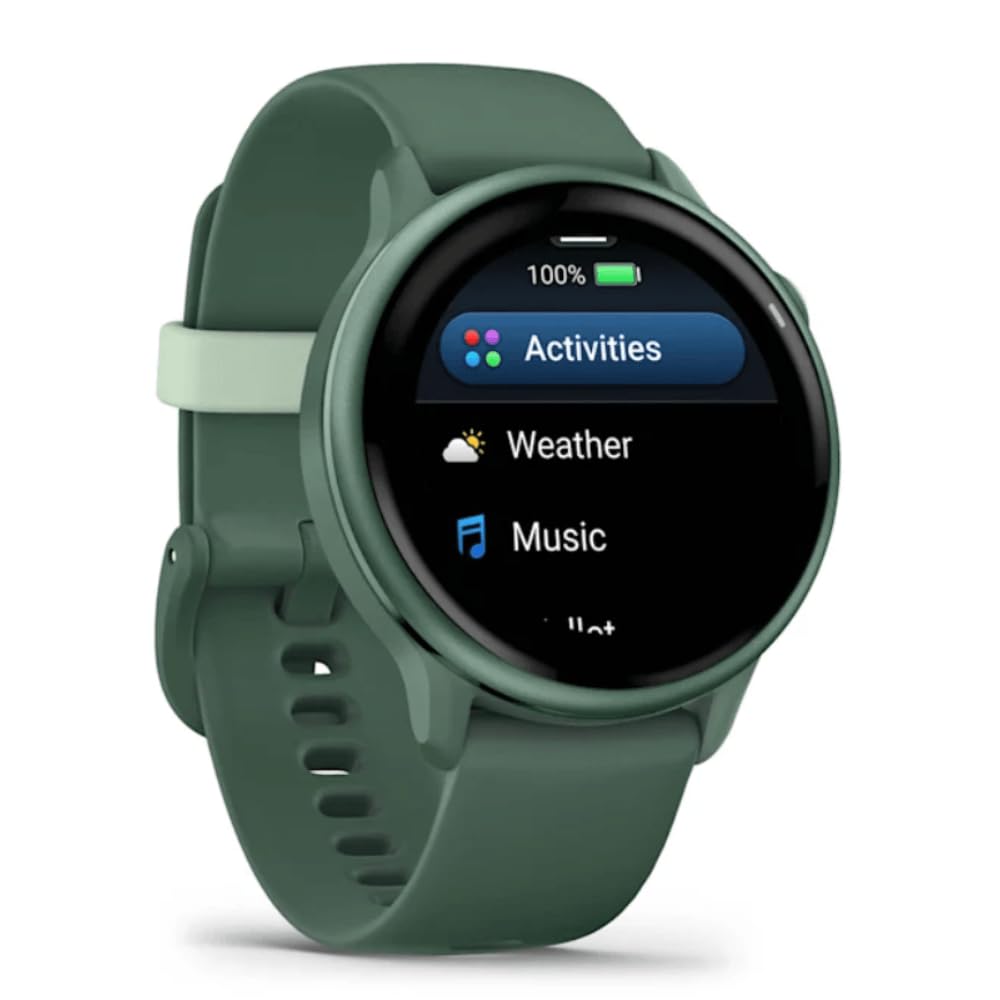 Garmin vívoactive® 6, Health and Fitness GPS Smartwatch, AMOLED Display, Up to 11 Days of Battery, Metallic Jasper Green with Jasper Green Band