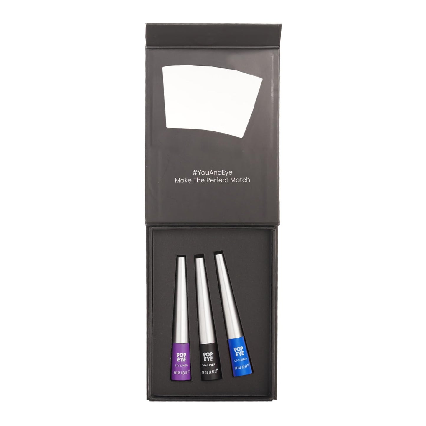 SWISS BEAUTY Pencil Pop Eye Sheer Finish Style-Liner Pack of 3 (Multicolor)