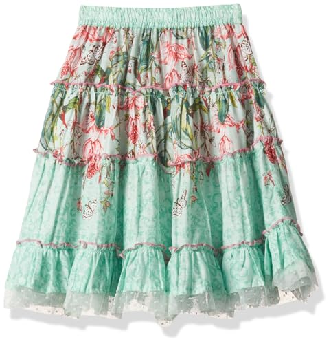 BIBA Girl Printed Flared Kid(KW4455_Mint Green_11)