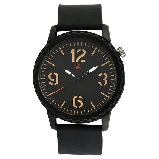 Fastrack Tees Analog Black Dial Unisex Watch - 38039PP01 / 38039PP01
